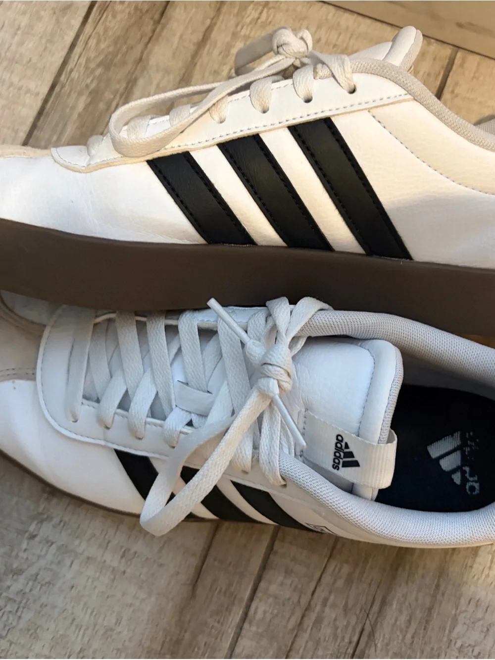 adidas Women’s VL Court 3.0 Sneaker White/Black/Grey/Gum Sole